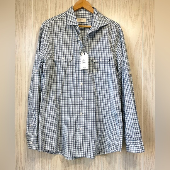 Rye 51 The Willow, Rye Classic Button-Down Shirt, Green/Blue, L NWT - Picture 1 of 5